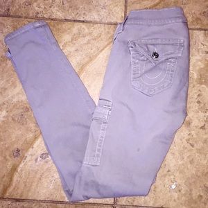 True religion skinny jeans grey size 27