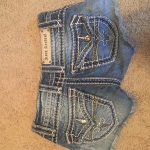 Rock revival jean shorts