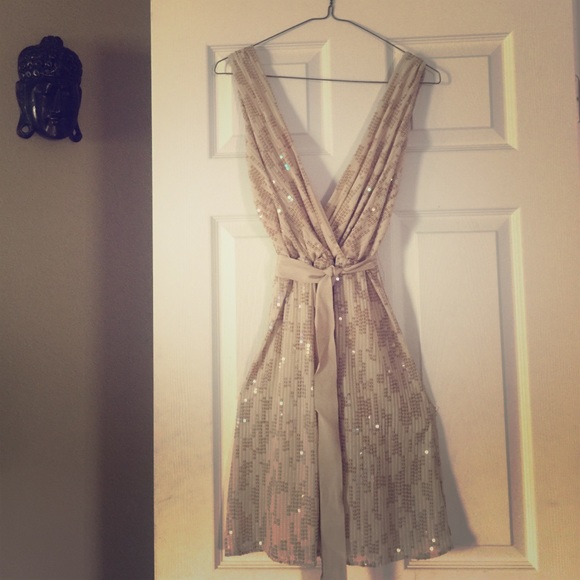 Nude sequin party dress!
