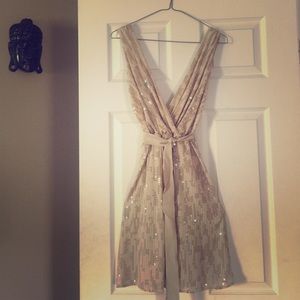 Nude sequin party dress!