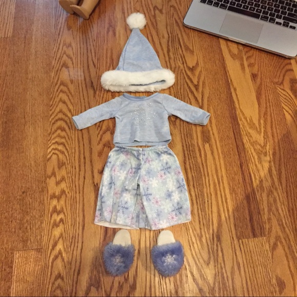 Blue snowflake pajama set for American Girl Doll