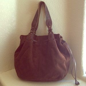 Lucky Brand Brown suede hobo bag