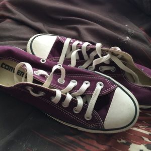 Purple/burgundy converse