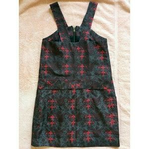 Reduced NWOT Black and Maroon Dress