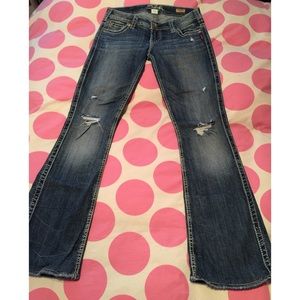 Silver Jeans boot cut distressed jeans