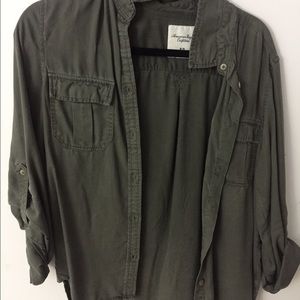 Army Green Button Up