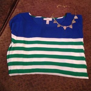 J crew color block shirt size 6. ECU