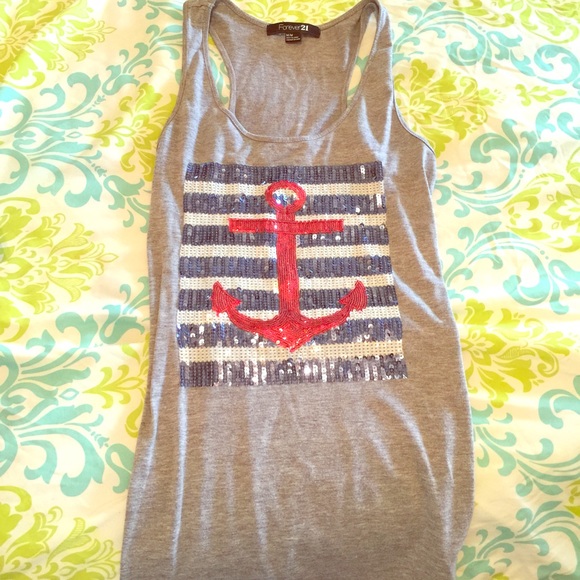Sequined Anchor Top