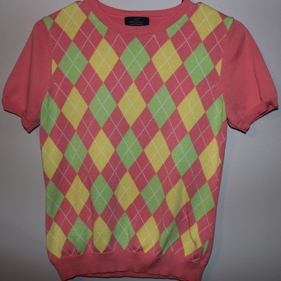 Brooks Brothers 346 short sleeve argyle sweater XS