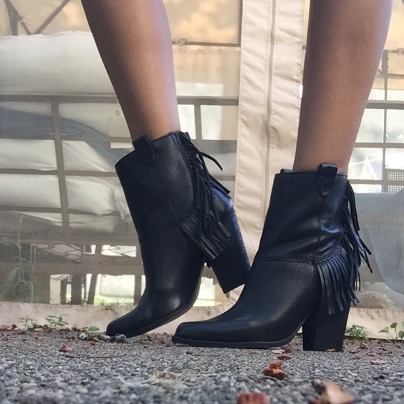 Black Suede Boots - High Heel Ankle Boots - Block Heel  Black ankle boots