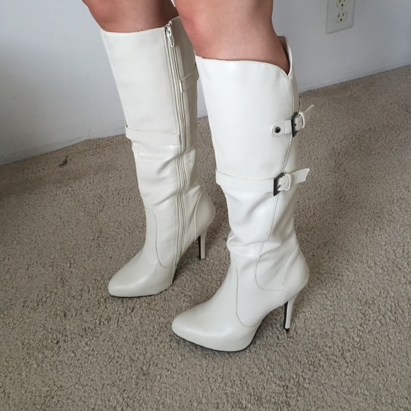 White Leather Boots