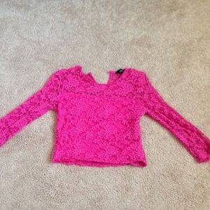 Forever 21 hot pink crop top