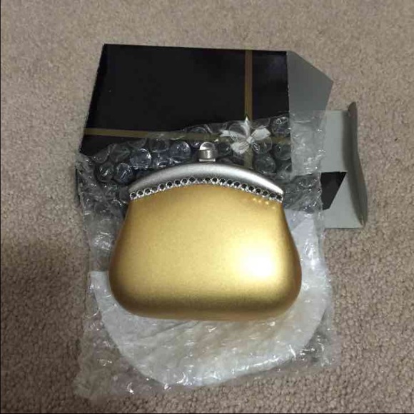 Gold evening purse