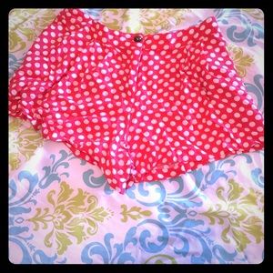 Coral Polka Dot shorts