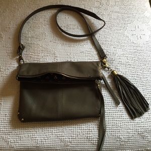 NWOT 🍀 Lucky Brand Gray Foldover Crossbody