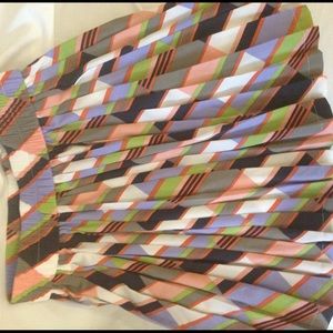 Banana Republic Colorful Pleated Plaid Skirt 00P
