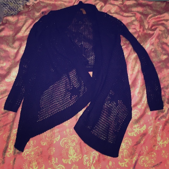 Long sleeve navy blue cardigan