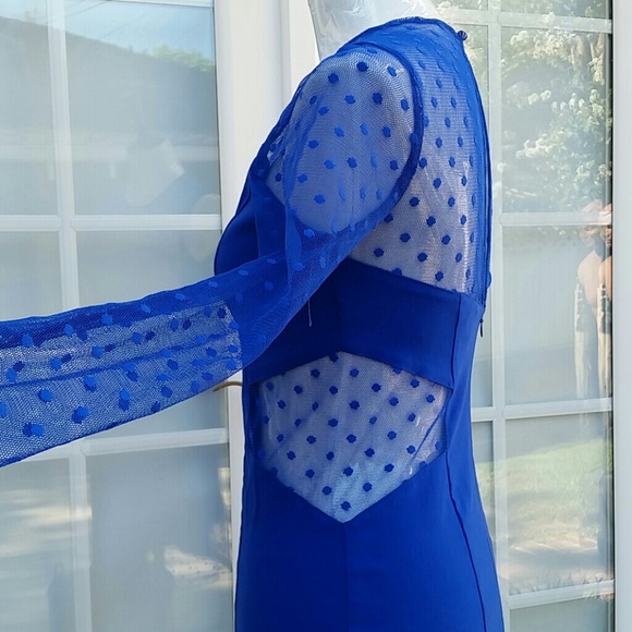 Dotted One - Sleeve Mesh Dress - Picture 3 of 4