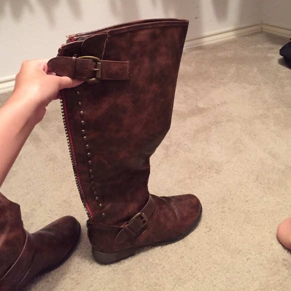 Riding boots purchased at apricot lane