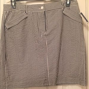 NWT Black and white pinstriped pencil skirt