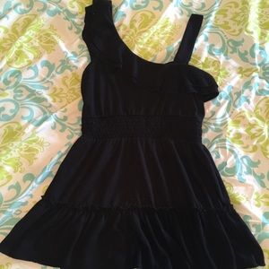 Black Ruffled Blouse