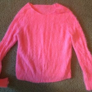 Pink Eyelash Sweater