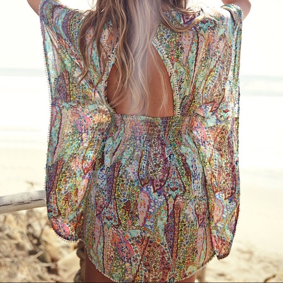 Victoria's Secret Tops - SOLD! ✨Victoria's Secret paisley caftan swim cover