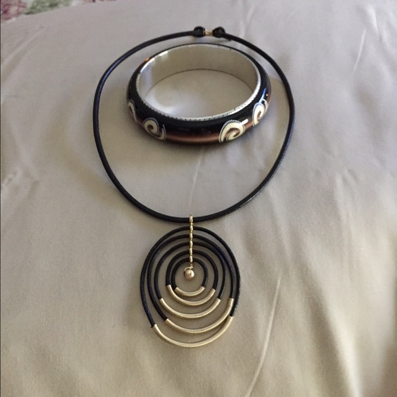 Brighton bracelet and black necklace