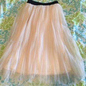 Cream Tulle Ballet Skirt