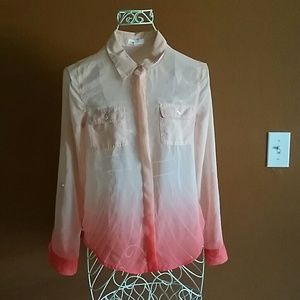 Ombre sheer top