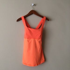 NWOT Lululemon Bright Orange X Back Tank Sz 6