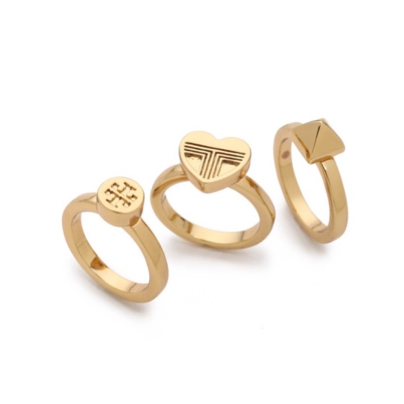 Last Set ! Tory Burch 16k-gold ring set