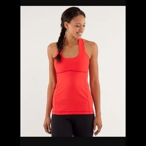 Lululemon scoop neck orange tank top