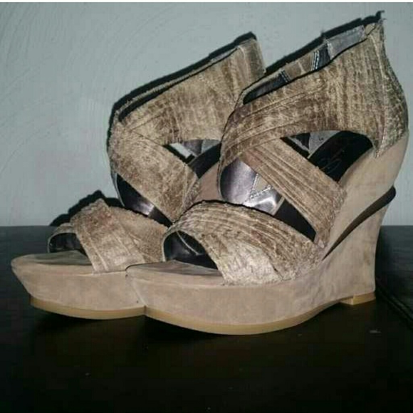 Suede Wedge Heels