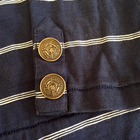 Billabong navy & white striped Blazer - Picture 2 of 4