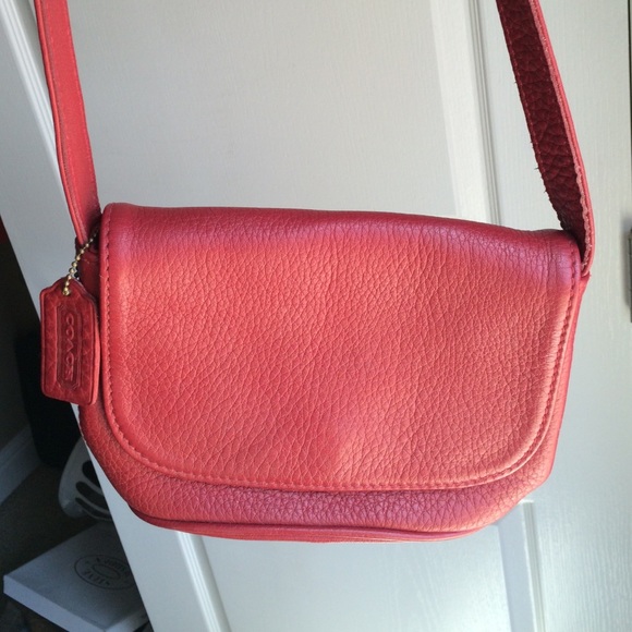 Red Coach cross body bag