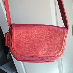 Red Coach cross body bag