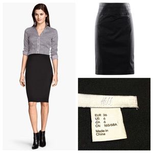 H&M Black Pencil Skirt