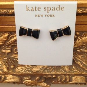 Kate Spade black bow earrings