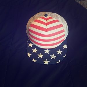 American Flag trucker hat