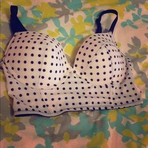 Polka dot bustier bra