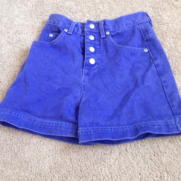 Purple high wasted shorts