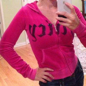 Juicy couture velour embellished track jacket!