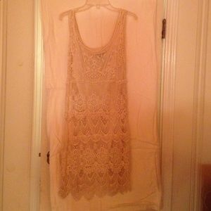 White crochet dress