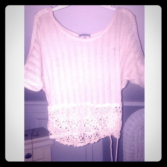 Cream crochet top