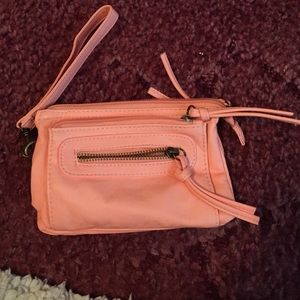 Target peach wristlet