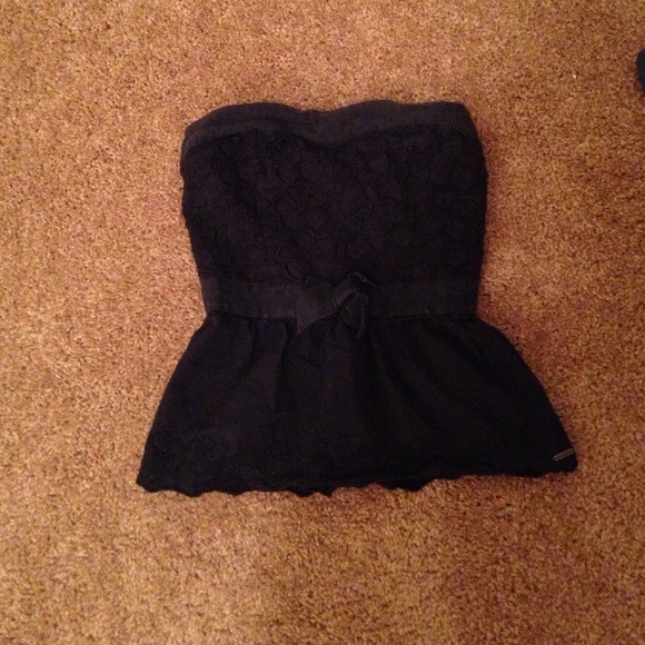 Navy crop top! Never worn! - Picture 1 of 2