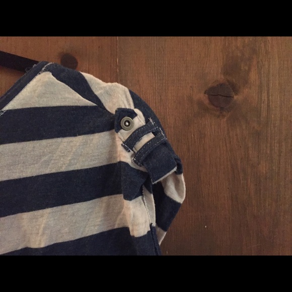 ZARA Striped Blue and White T shirt Dress - Picture 4 of 4