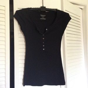 Black Henley Old Navy