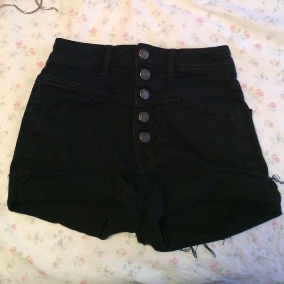 American Eagle Outfitters Black High Rise Shorts